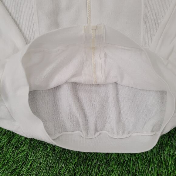 Vintage 80s MOD Track Jacket Women Large 22x22 Crop Boxy USA - Picture 13 of 13